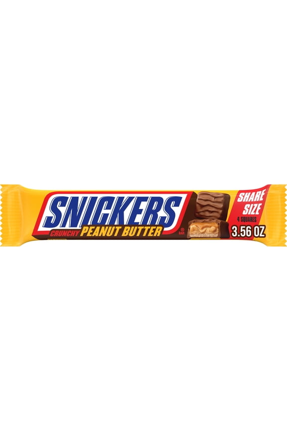Crunchy Peanut Butter Squared Chocolate Bars, Share Size- 3.56 oz