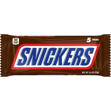 Snickers Fun Size Chocolate Candy Bars - 2.6 oz (5 pack)