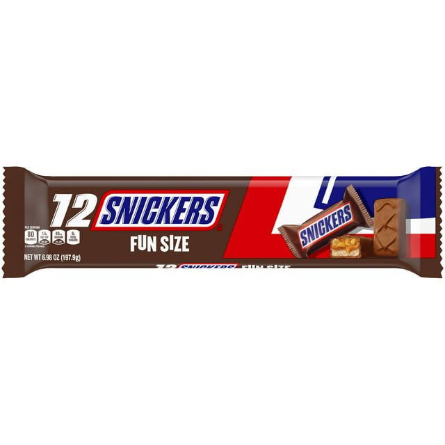 Snickers Fun Size Chocolate Candy Bars - 6.98 oz (12 Pack) - Walmart.com