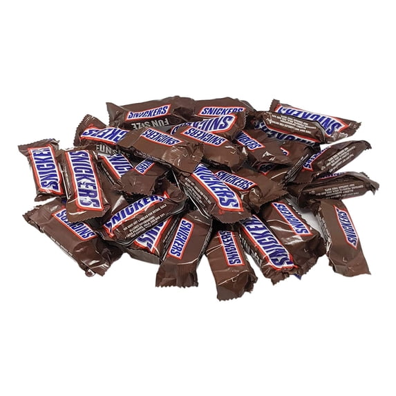 Snickers Fun Size Chocolate Caramel Candy Bars - 2 lbs. Resealable Candy Bag