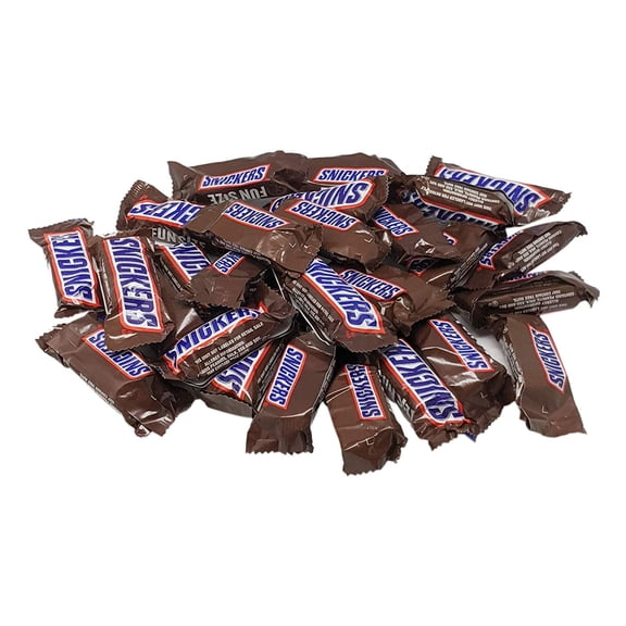 Snickers Fun Size Chocolate Caramel Candy Bars - 2 lbs. Resealable Candy Bag