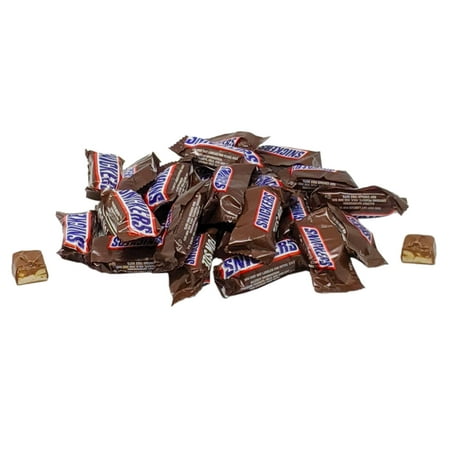 Snickers Fun Size Chocolate Caramel Candy Bars - 5 LB Resealable Stand Up Bulk Candy Bag (approx. 125 pieces) - Bulk Filler Candy for Holidays and Parties