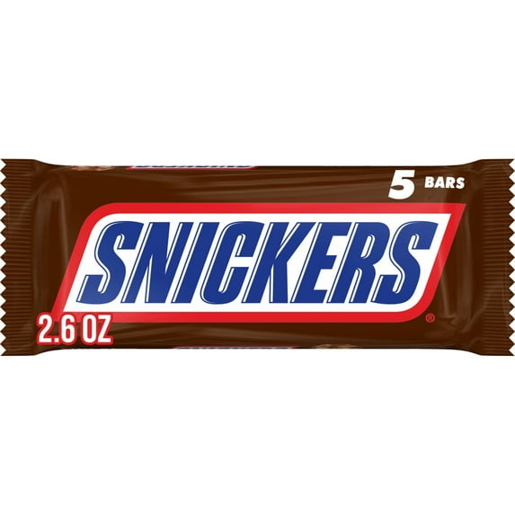 Snickers Fun Size College Basketball Milk Chocolate Candy Bars Bag - 5 pk / 2.6 oz