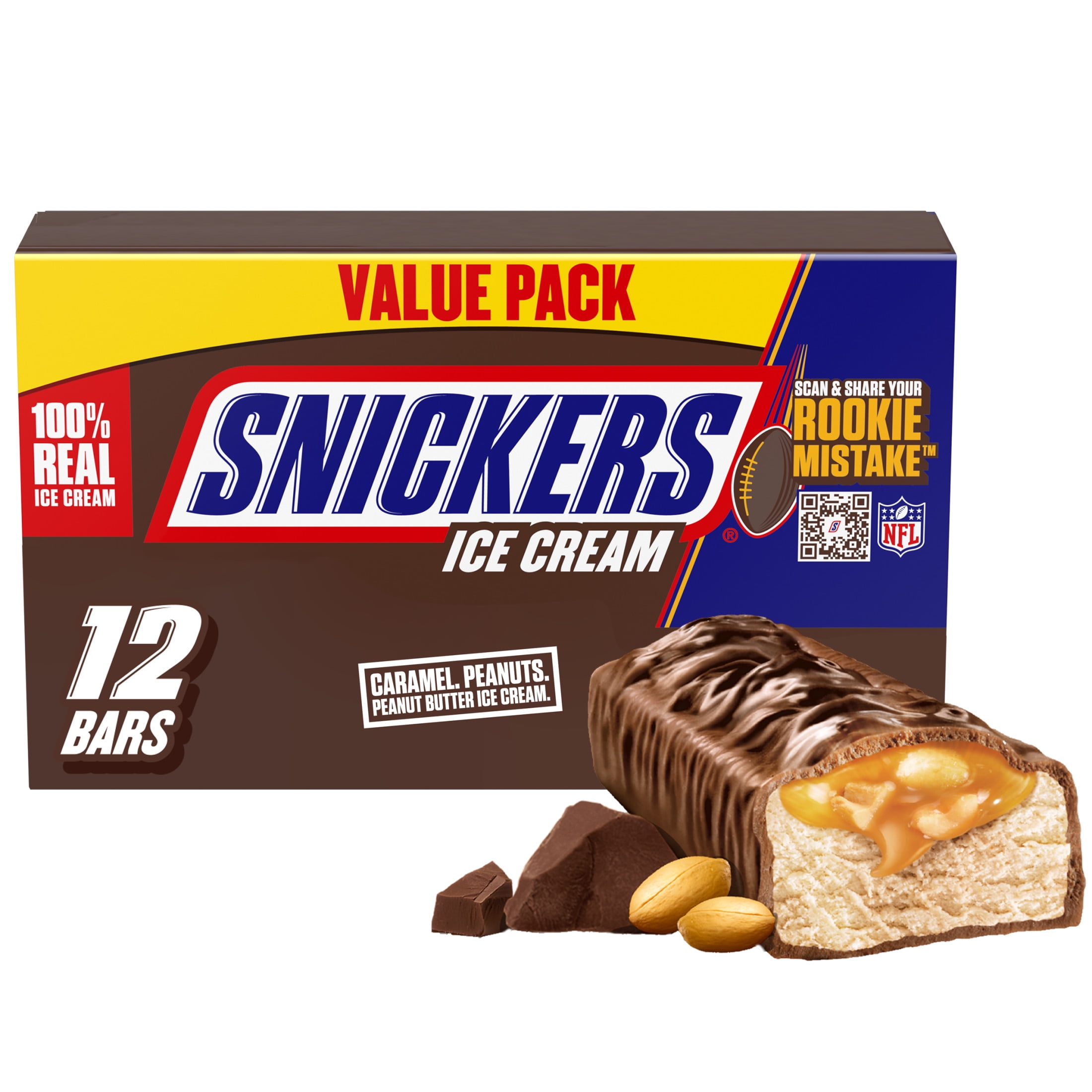 Snickers Creamy Peanut Butter Ice Cream Bars 24 fl oz 12 Pack