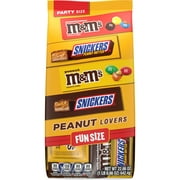 Snickers & M&M's Fun Size Peanut Lover Chocolate Candy Variety Pack - 22.66 oz Bulk Bag