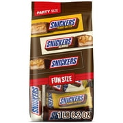 Snickers Milk Chocolate Candy Bars Fun Size Variety Pack, Party Size - 24.02 oz Bulk Bag