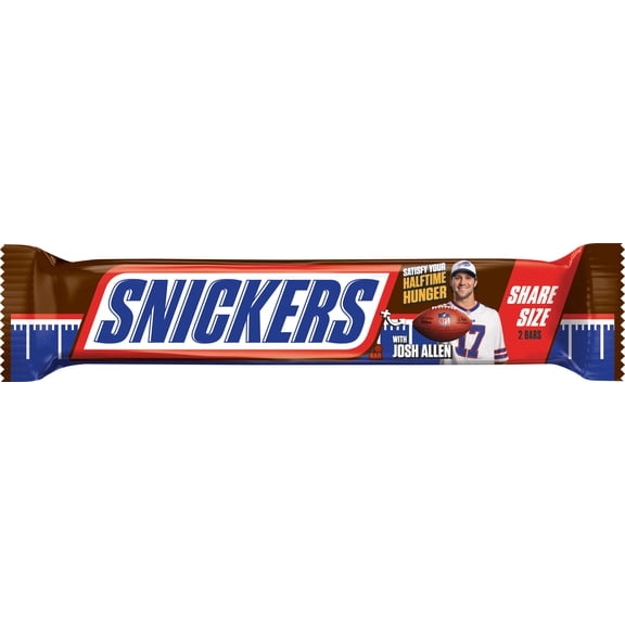 Snickers Milk Chocolate Candy Bars, Share Size - 3.29 oz
