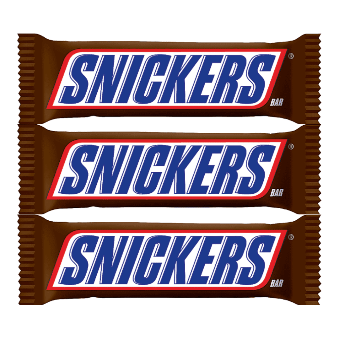 Snickers Milk Chocolate Candy Bars with Peanuts, Caramel and Nougat, 1. ...