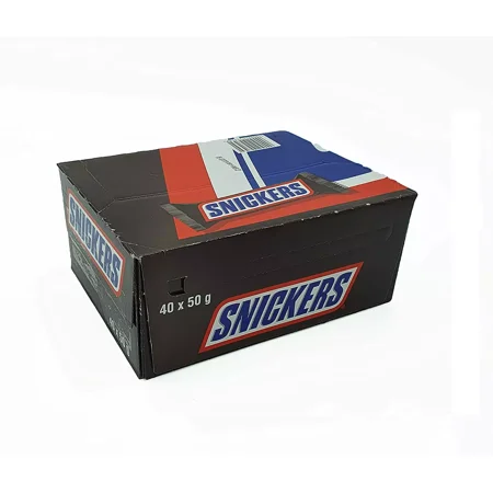 Snickers Milk Chocolate, International Single Size 50 g Bars (40 Count) Limited