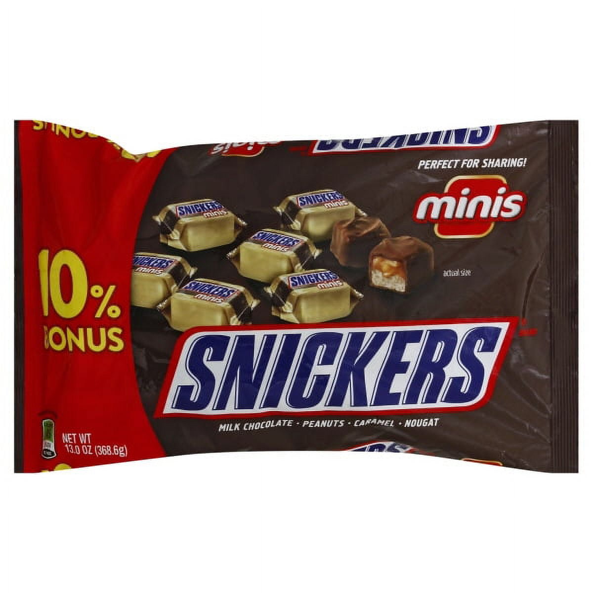 Snickers™ Minis Chocolate Mini Bars, Pouch, 180g (12 pcs)