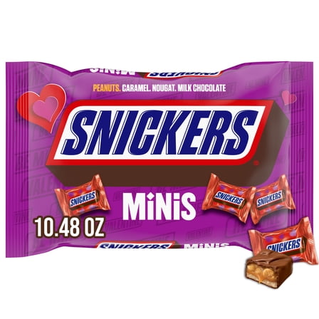 Snickers Minis Valentine's Day Chocolate Candy Bars - 10.48 oz Bag