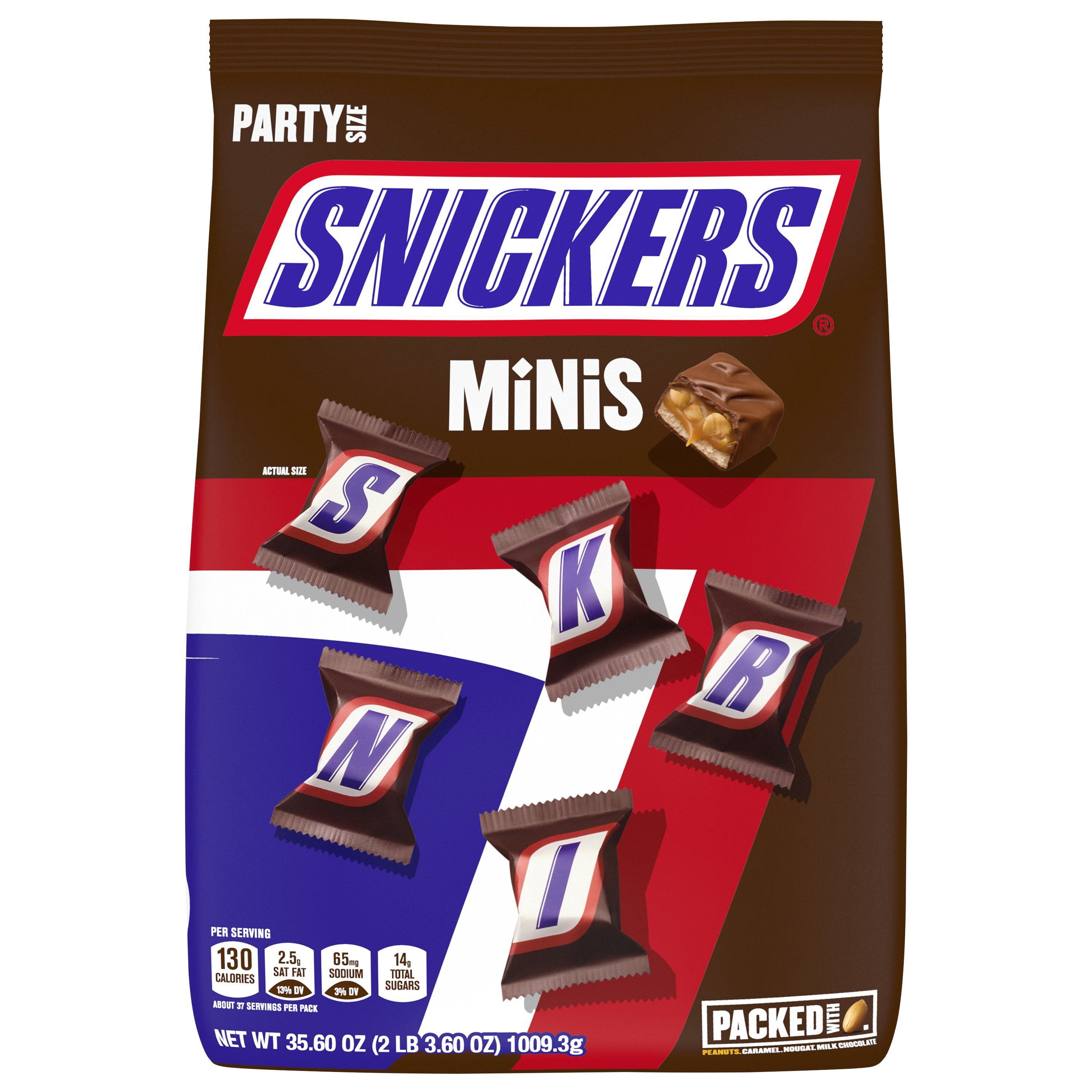 Snickers Minis Chocolate Candy Bars - Party Size - 35.6 oz