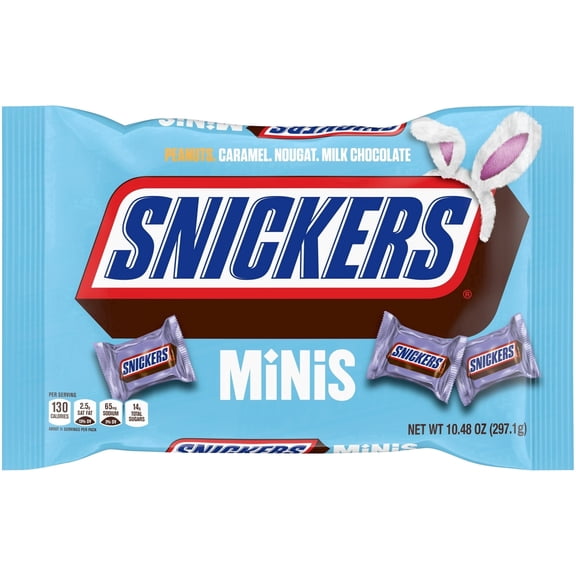 Snickers Minis Milk Chocolate Easter Candy Bars - 10.48 oz Bag