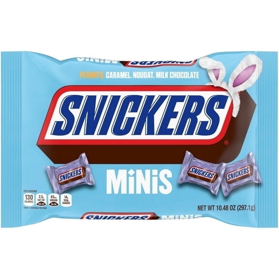 Snickers Minis Milk Chocolate Easter Candy Bars - 10.48 oz Bag