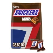 Snickers Minis Size Chocolate Candy Bar Bulk Assortment - 35.6 oz Bag