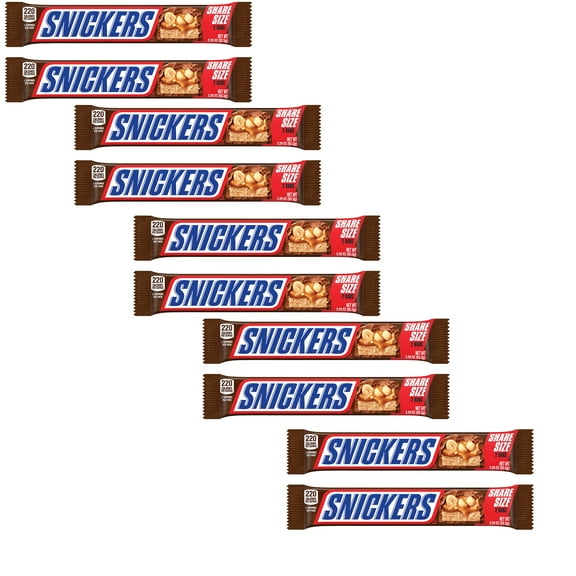 Snickers Original Milk Chocolate Candy Bars, 10 Pack, 3.29 oz
