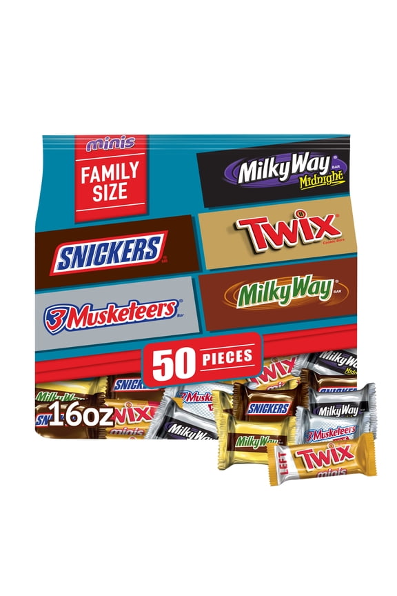 Snickers, Twix, Milky Way & More Assorted Chocolate Candy Bar - 50 Ct