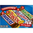 thumbnail image 1 of Snickers, Twix, Milky Way More Full Size Chocolate Candy Bar Assortment Candy Mix - 18ct - Pack of 2, 1 of 5
