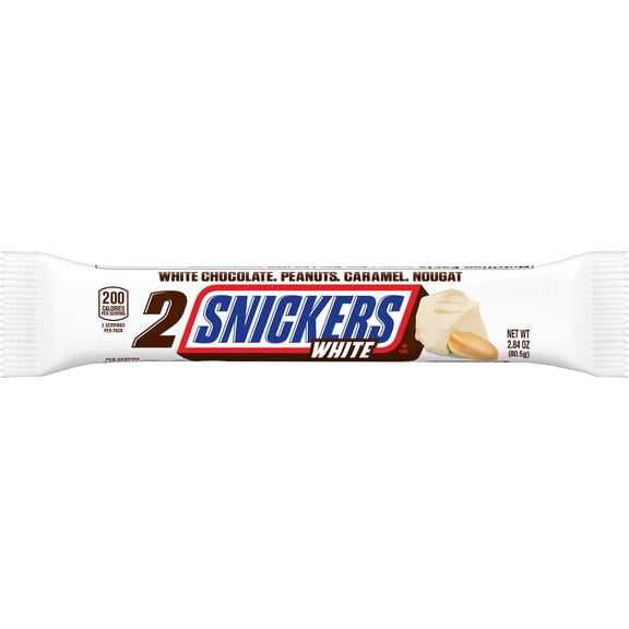 Snickers White Chocolate Flavored, Share Size Candy Bar, 2.84 oz