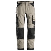 Snickers Workwear Men's AllroundWork Stretch Loose Fit Work Pants, Khaki/Black, 38/32