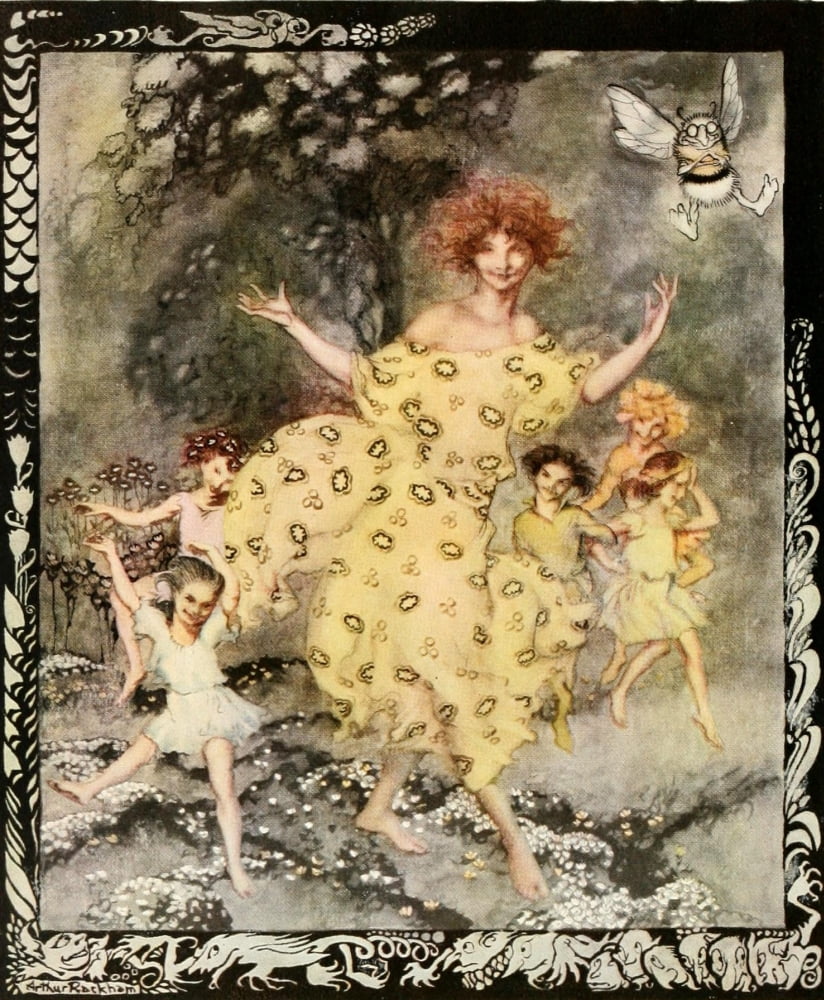 Snickerty Nick 1919 Dance of Spring Canvas Art - A Rackham (18 x 24)