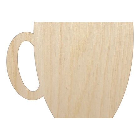 Sniggle Sloth Coffee Mug Cup Solid Wood Shape Unfinished Piece Cutout Craft DIY Projects 4.70 Inch Size 1/8 Inch Thick