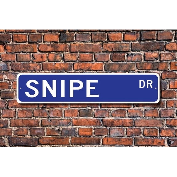 Snipe Snipe Gift Snipe Sign Snipe decor Snipe lover wading bird long slender bill bird lover Metal Aluminum Sign - Size: 16 x 4 Inches