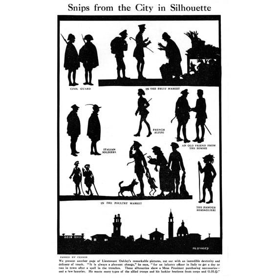 Snips From The City In Silhouette By H. L. Oakley Poster Print By ?? Illustrated London News Ltdmary Evans
