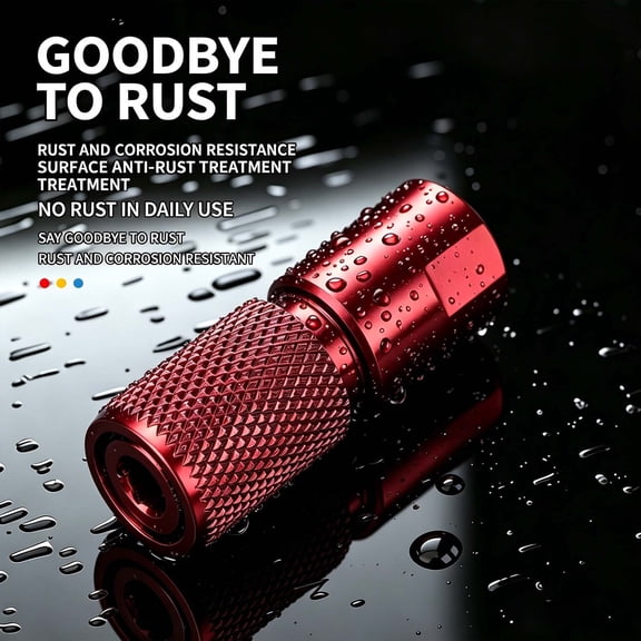 Snmubt 1/4" Hex Shank Adapter with M10 Thread, Quick Change Bit Holder for Angle Grinder, High-Hardness Carbon Steel Connector Red