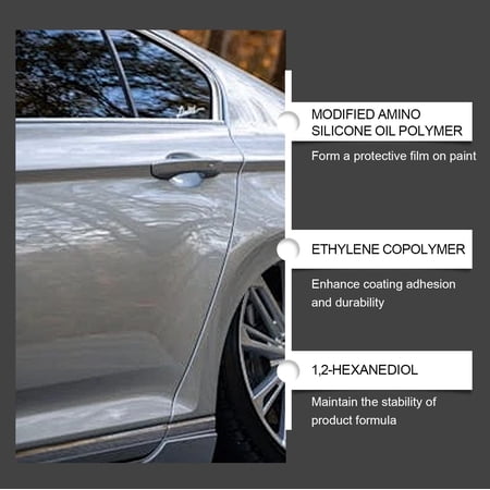 Snmubt 3 Pack 100ml Graphene Ceramic Coating, 9H Hardness Hydrophobic Spray, High Gloss Auto Detailing, Water Repellent for Car Paint