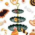 thumbnail image 1 of Snmubt 3 Tier Candy Wedding Stand, Tiered Serving Cake Stand, Round Fruit Dessert Stand, Weddings Parties Pastry Serving Tray, Three-layer Fruit Tray (Army Green), 1 of 9