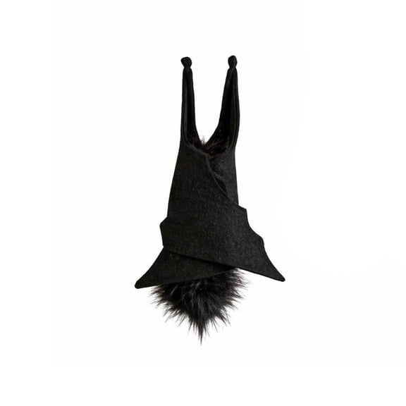 Snmubt 32x10cm Halloween Hanging Bat Ornament, Upside Down Sleeping Gothic Decor with Furry Ball for Spooky Home Party, Indoor Wall Hanging