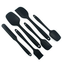 Snmubt 6 Piece Spatula Set Kitchen Spatula Utensil Set (Black)