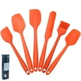 thumbnail image 1 of Snmubt 6 Piece Spatula Set Kitchen Spatula Utensil Set (Orange), 1 of 1