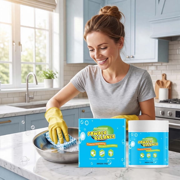 Snmubt All Purpose Cleaning Powder 260g, Heavy Duty Rust Remover & Oxidation Stain Cleaner for Cookware Kitchen Sink Bathroom Surfaces