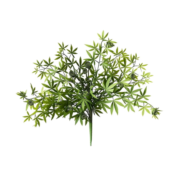 Snmubt Artificial Green Fern Foliage Plant Decoration, Plastic Hanging Bush Vine for Indoor Outdoor Wall Home Room Garden Patio Decor, Style D