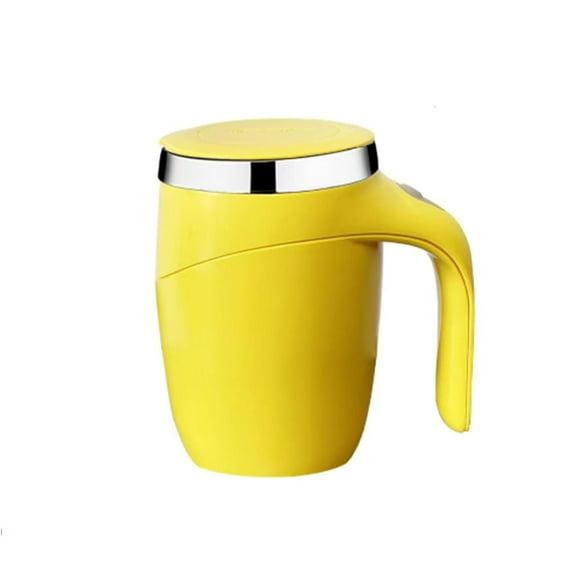 Snmubt Automatic Coffee Mixing Mug Electric Mixing Mug Stainless Steel Coffee Cup Multifunctional Magnetic Office Water Cup for Coffee, Milk, Cocoa and Other Beverages (C)