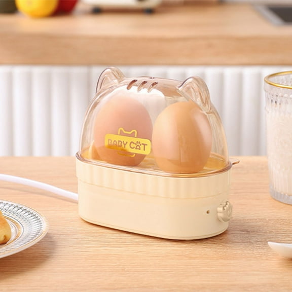 Snmubt Automatic Power-off of Eggs Steam Engine Home Dormitory Breakfast Machine Eggs Cooker and Eggs Steam Engine (White)