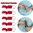 thumbnail image 1 of Snmubt Bottle Opener Key Ring Chain Keyring Keychain Metal Beer Bar Tool Claw New 5Pcs Can Opener, Kitchen Gadgets (Red, Plastic), 1 of 6