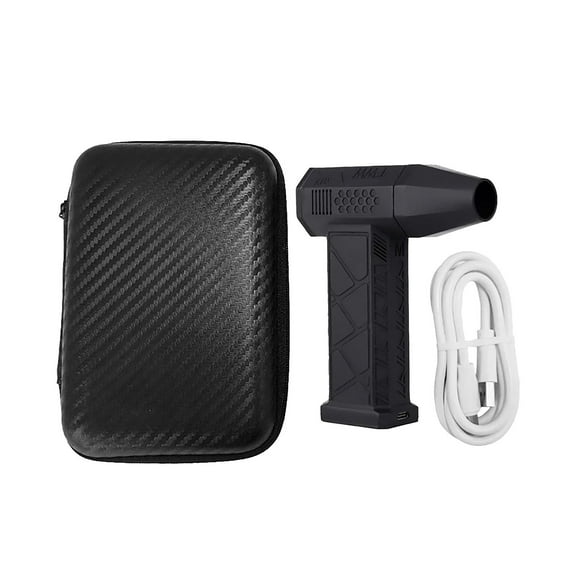 Snmubt Compressed-Air-Duster, Electric Air Blower, Mini Powerful Cordless Rechargeable Jet Dry Portable Jet Turbo Fan Dust Snow Blower for Cleaning Car/Keyboard/PC/Home (Black)