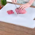 thumbnail image 1 of Snmubt Cutting Boards For Kitchen Cutting Boards Plastic Cutting Board Non-Slip Kitchen Chopping Board With Hanging Hole Handle For Meat Veggies Cutting Boar (White), 1 of 7