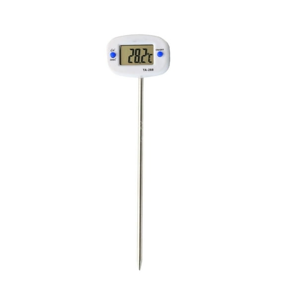 Snmubt Digital Food Thermometer - Fast & Accurate Instant Read Thermometer with Stainless Steel Probe, LCD Display, Celsius/Fahrenheit, for Cooking, Baking, Grilling, and Brewing (Black)