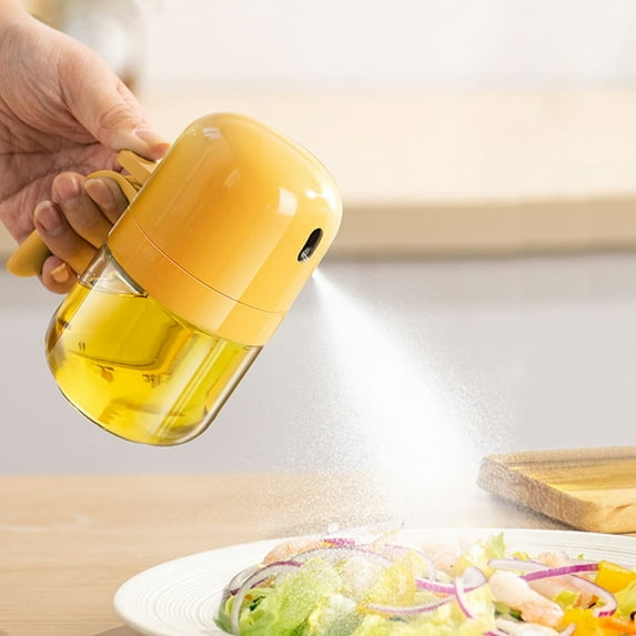 Snmubt Filter Oil Control Spray Bottle Spray Mist Household Small Oil Pot Kitchen Leak-Proof Oil Tank 300Ml Spray Bottle (Yellow)