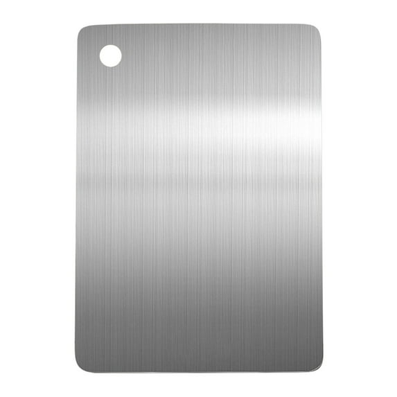 Snmubt Food Grade Stainless Steel Cutting Board Stainless Steel Cutting Board For Kitchen 304 Chopping Board Food-Grade For Meat Fruit Vegetables Dishwasher Safe 1.5Mm (A)