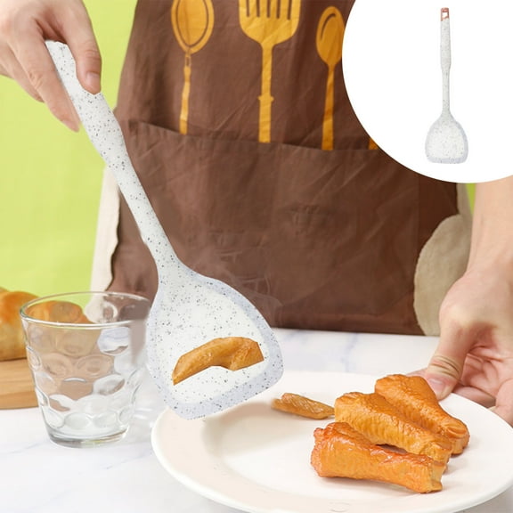 Snmubt Gold Plated Cookware Non Stick Spatula Does Not Hurt The Of Pots And Pans Easy To Clean Multifunctional Kitchen Cooking Tools (White)