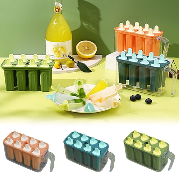 Snmubt Green 8-Grid Silicone Ice Ball Maker, Triangular Ice Tray for Whiskey, 4th of July Home Bar Accessory, Stackable Ice Lattice