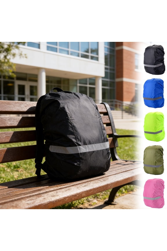 Green Backpack Rain Cover Waterproof, Reflective Outdoor Rucksack Dust Protector for Camping Cycling, Hiking Gear, Gift for Traveler