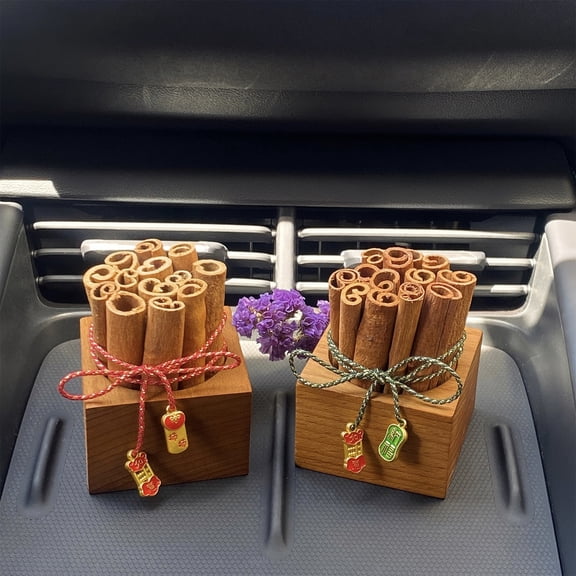 Snmubt Green Wood Car Interior Diffuser, Solid Wood Essential Oil Holder for Center Console, Father’s Day Gift for Dad’s Relaxing Drive