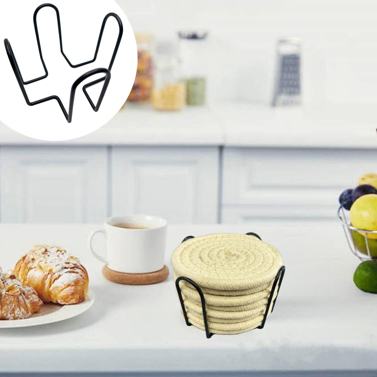 Snmubt Heightened Black Iron Coasteres Rack Coasteres Storage Rack ...