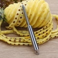 thumbnail image 1 of Snmubt Household Pineapple Shovel Stainless Steel Pineapple Knife Peeler Peeling Eye Pineapple Fork Pineapple V-Shaped Digging Eye Tool (White), 1 of 7